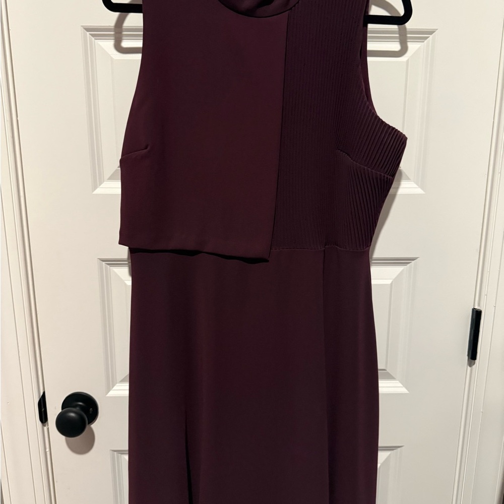 ANTONIO MELANI Deep Burgundy Midi Dress